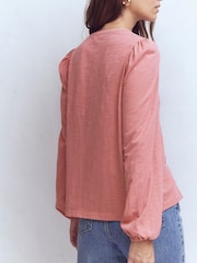 Boden Pink Poppy Long Sleeve Blouse - Image 3 of 5