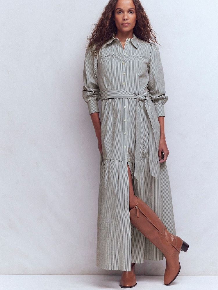 Boden Blue Line Ellie Cotton Maxi Shirt Dress - Image 1 of 5