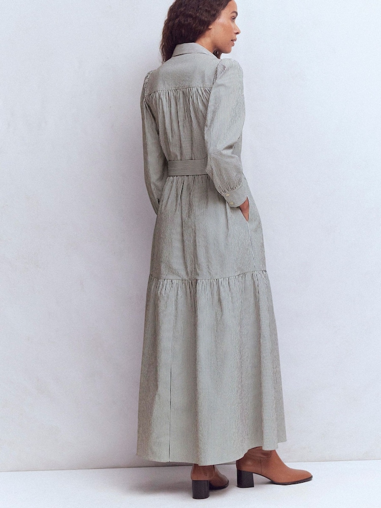 Boden Blue Line Ellie Cotton Maxi Shirt Dress - Image 2 of 5