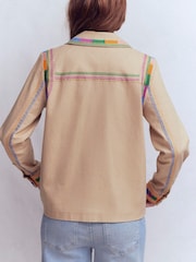 Boden Brown Embroidered Utility Jacket - Image 3 of 5