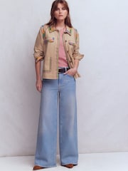 Boden Brown Embroidered Utility Jacket - Image 4 of 5