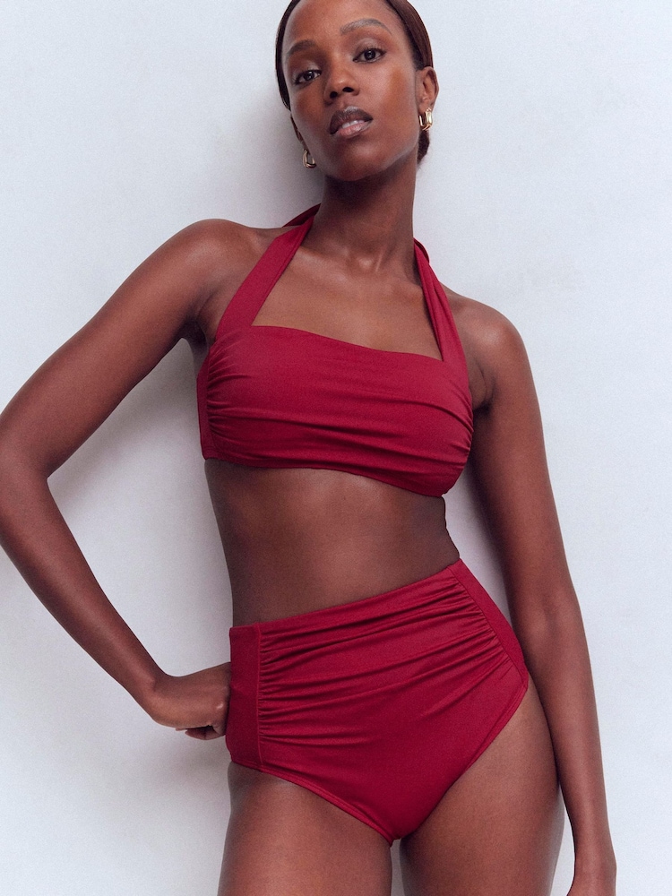 Boden Red Kythira Ruched Bikini Top - Image 1 of 6 Boden Red Kythira Ruched Bikini Top - Image 1 of 6