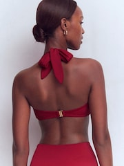 Boden Red Kythira Ruched Bikini Top - Image 3 of 6