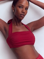 Boden Red Kythira Ruched Bikini Top - Image 4 of 6