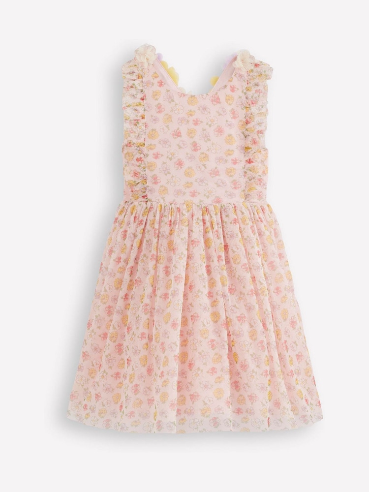 Boden Pink Flutter Strap Back Dress - Image 2 of 4 Boden Pink Flutter Strap Back Dress - Image 2 of 4