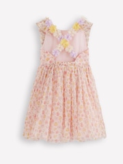 Boden Pink Flutter Strap Back Dress - Image 3 of 4
