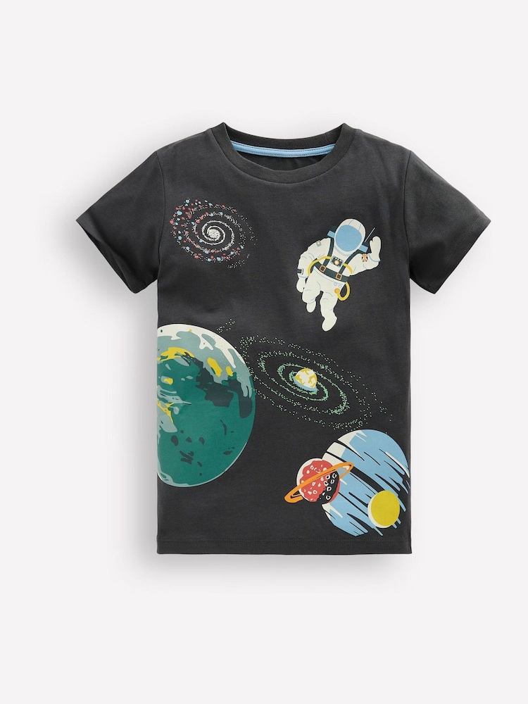 Boden Black - Phantom Space Glow-in-the-Dark T-Shirt - Image 1 of 3 Boden Black - Phantom Space Glow-in-the-Dark T-Shirt - Image 1 of 3