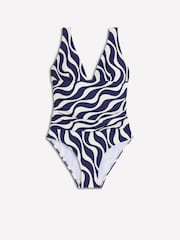 Boden Blue Mykonos Deep V Swimsuit - Image 5 of 6