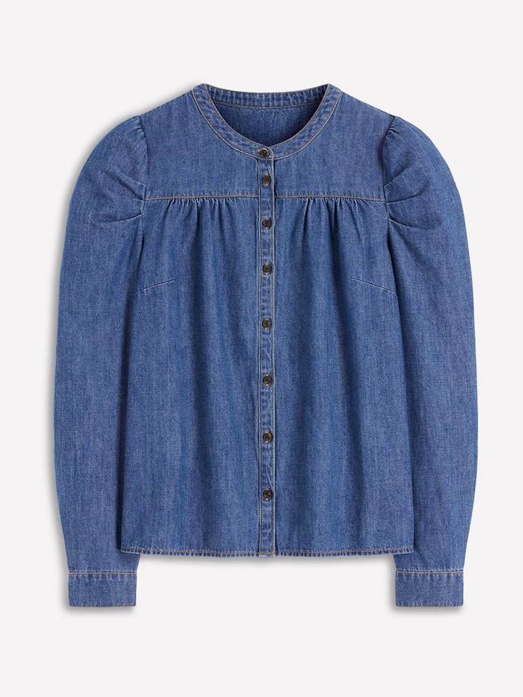 Boden Blue Mutton Denim Shirt - Image 5 of 5