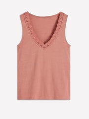 Boden Flora Lace Trim Supersoft Vest - Slika 5 od 5