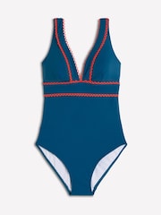 Boden Blue Porto V-Neck Swimsuit - Image 6 of 7
