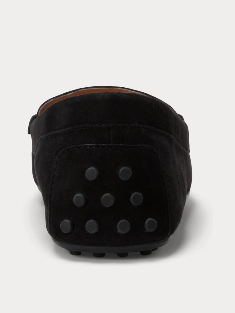 Lauren Ralph Lauren Black Barnsbury Suede Loafers - Image 4 of 4