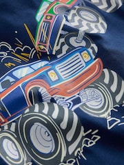 Bleu - Monster Trucks - T-shirt Boden glow-in-the-dark - Image 3 de 3