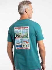 Weird Fish Blue James Pond Back Print Artist T-Shirt - Image 2 of 6
