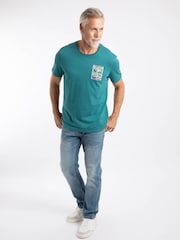 Weird Fish Blue James Pond Back Print Artist T-Shirt - Image 3 of 6