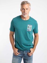 Weird Fish Blue James Pond Back Print Artist T-Shirt - Image 4 of 6