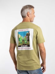 Weird Fish Green You Were Here Back Print Artist T-Shirt - Image 2 of 6