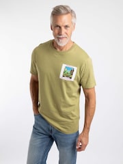 Weird Fish Green You Were Here Back Print Artist T-Shirt - Image 4 of 6