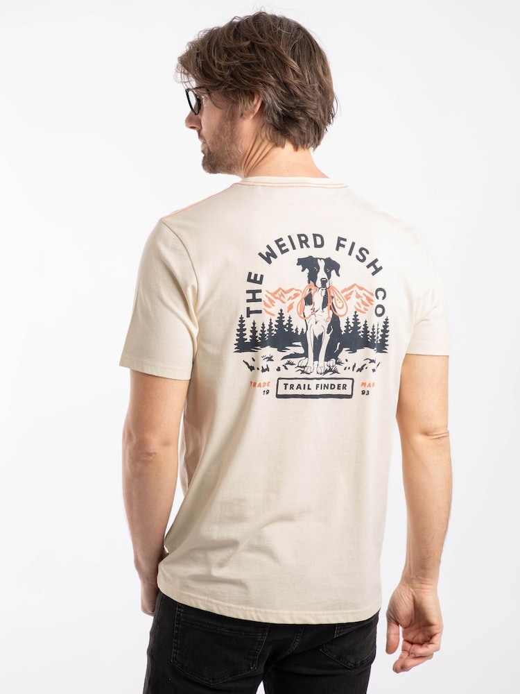 Weird Fish Brown Dog Trails Back Print Graphic T-Shirt - Image 2 of 6