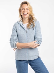 Weird Fish Blue Chicoa Full Zip Hooded Classic Macaroni Hoodie - Image 1 of 7