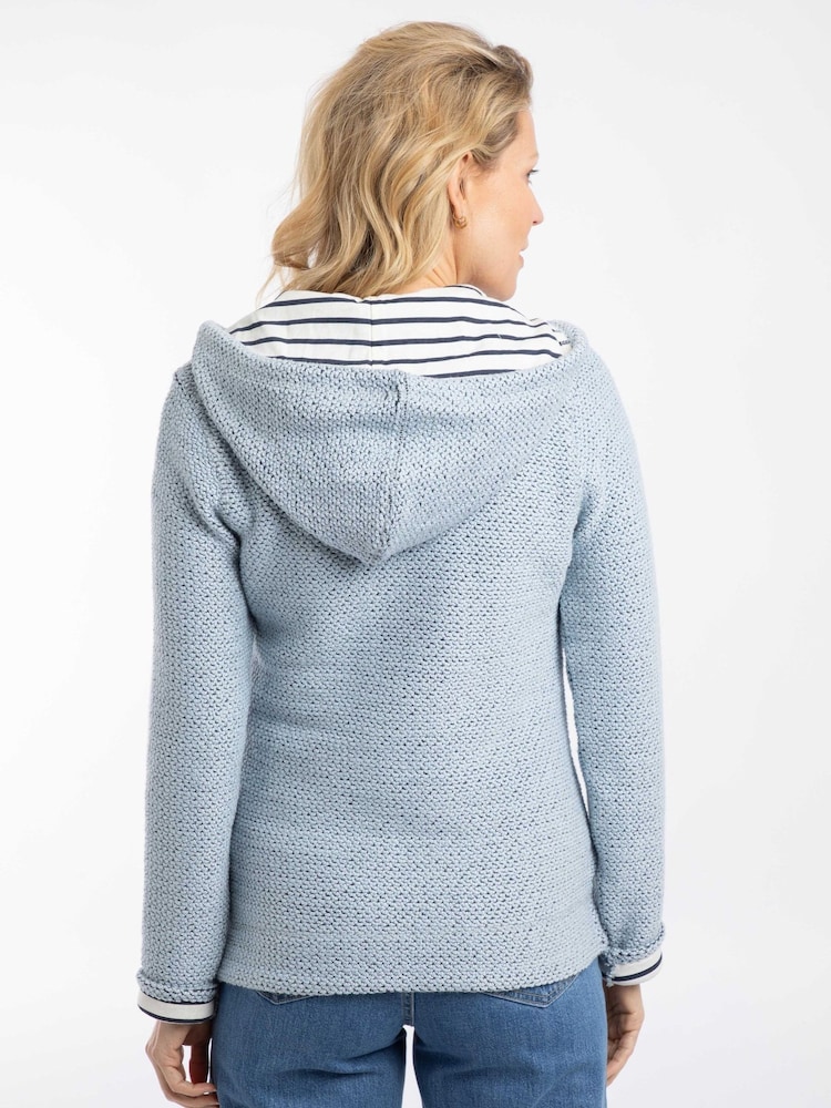 Weird Fish Blue Chicoa Full Zip Hooded Classic Macaroni Hoodie - Image 2 of 7