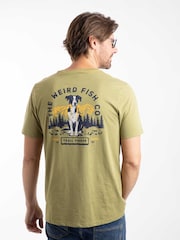 Weird Fish Green Dog Trails Back Print Graphic T-Shirt - Image 2 of 6