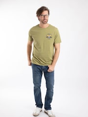 Weird Fish Green Dog Trails Back Print Graphic T-Shirt - Image 3 of 6