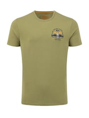 Weird Fish Green Dog Trails Back Print Graphic T-Shirt - Image 5 of 6