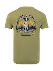 Weird Fish Green Dog Trails Back Print Graphic T-Shirt - Image 6 of 6