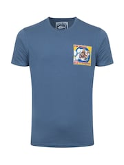 Weird Fish Blue The Whoot Back Print Artist T-Shirt - Image 5 of 6