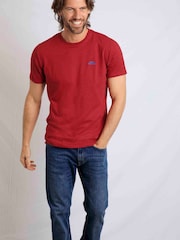 Weird Fish Red Fished Branded Cotton T-Shirt - Image 1 of 6