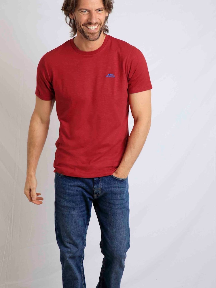 Weird Fish Red Fished Branded Cotton T-Shirt - Image 1 of 6