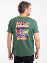 Weird Fish Green Codpool Back Print Artist T-Shirt - Image 2 of 6