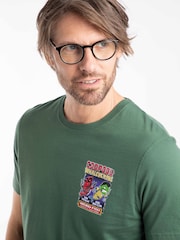 Weird Fish Green Codpool Back Print Artist T-Shirt - Image 4 of 6