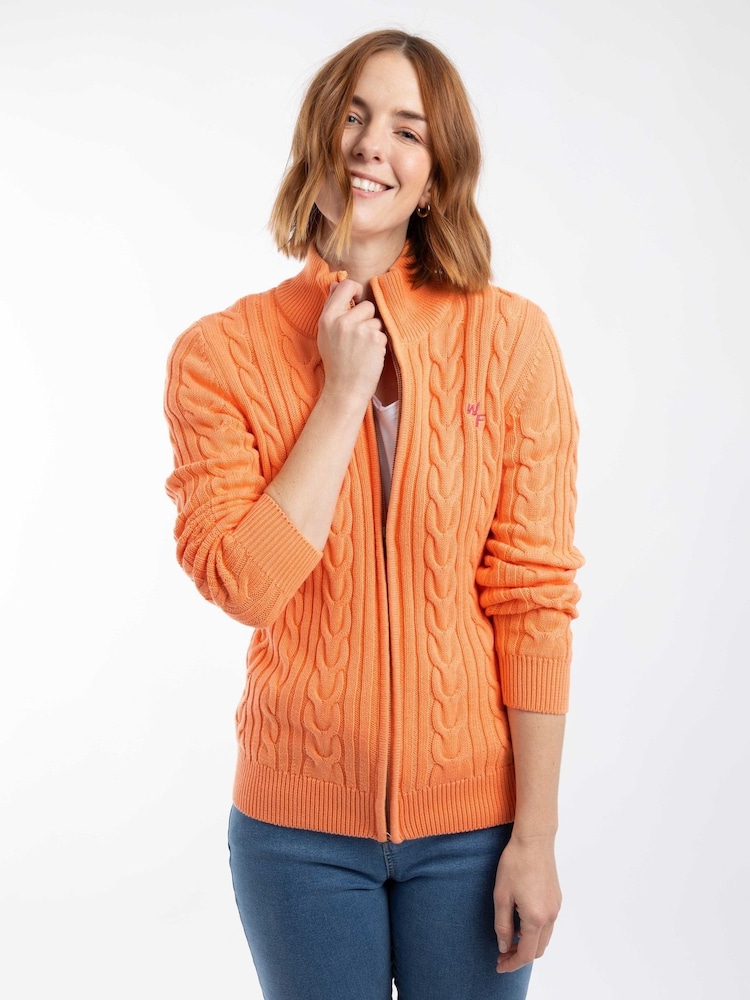 Pull Weird Fish Lunenne en maille torsadée zippé - Image 2 de 7