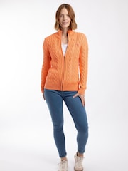 Pull Weird Fish Lunenne en maille torsadée zippé - Image 3 de 7