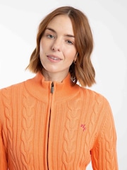 Pull Weird Fish Lunenne en maille torsadée zippé - Image 4 de 7