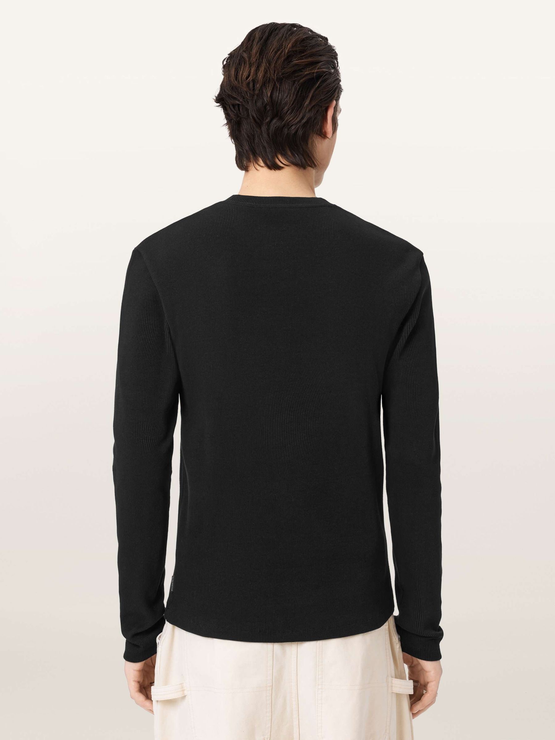 Buy AllSaints Black Theo Long Sleeve Crew Neck T-Shirt from Next USA