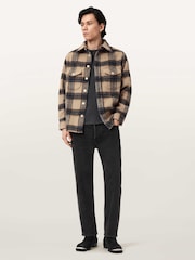 AllSaints Cream Mogamy Long Sleeve Shirt - Image 4 of 7