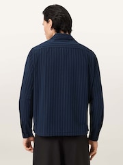 AllSaints Blue Stanley Long Sleeve Shirt - Image 2 of 7