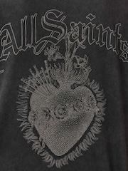 AllSaints Black Sabbath Short Sleeve Crew Neck T-Shirt - Image 6 of 6