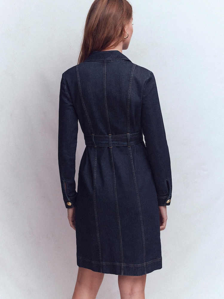 Boden Zip Denim Short Dress - Bilde 2 av 5