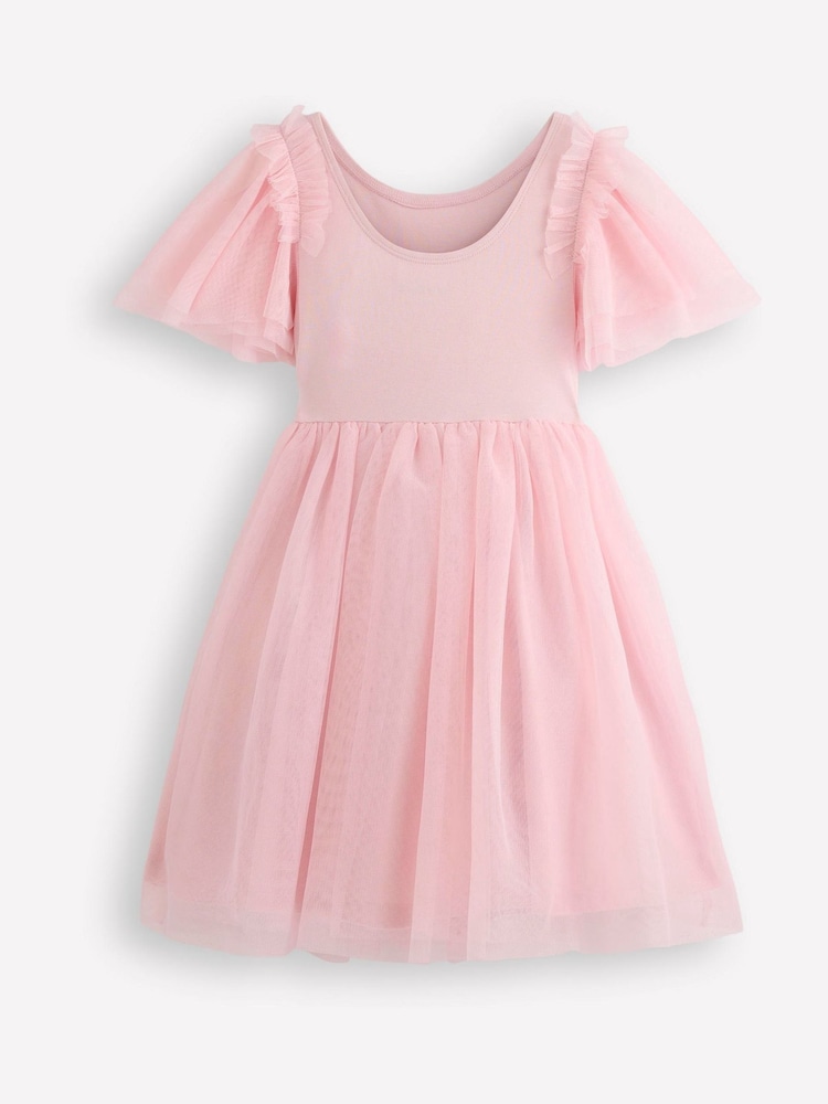 Boden Pink Short Sleeve Logo Tulle Dress - Image 2 of 3