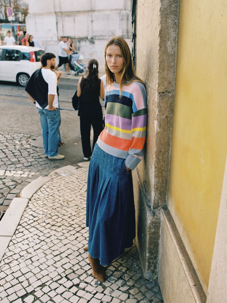 Boden Blue Valentina Denim Skirt - Image 1 of 7