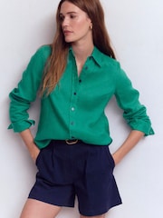 Boden Green Sienna Linen Shirt - Image 4 of 5