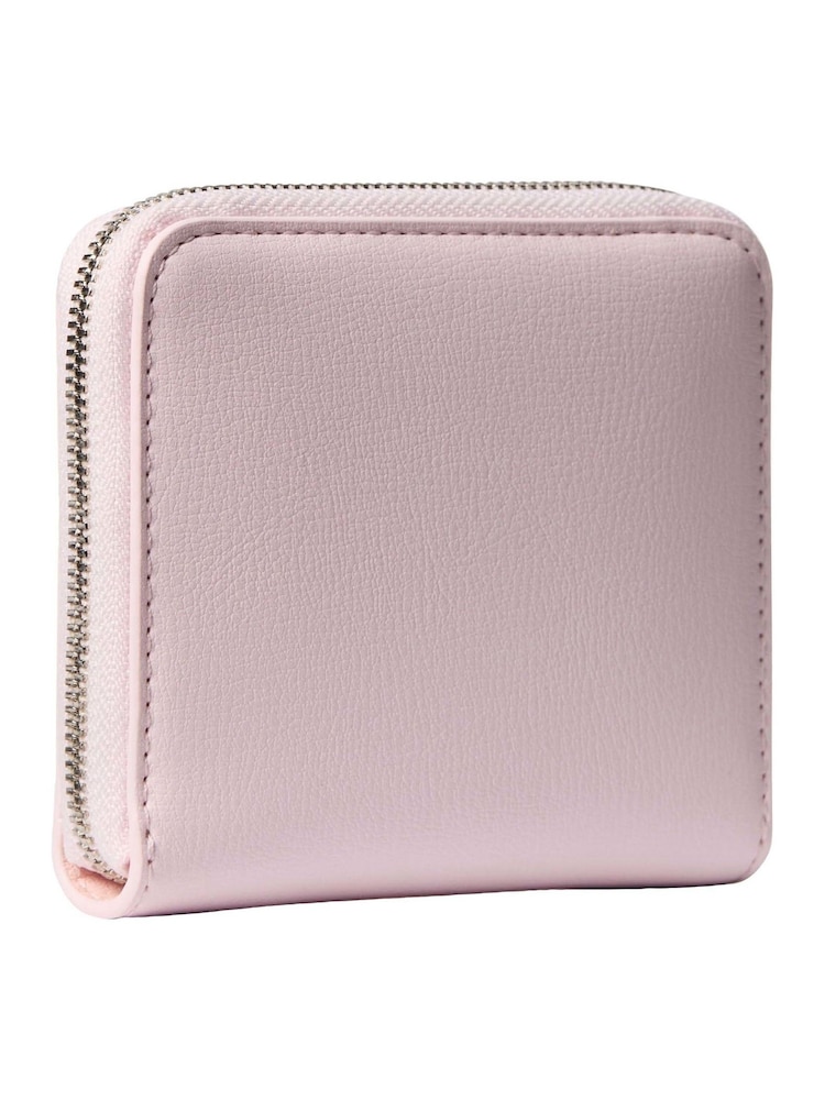 Calvin Klein Pink Dark Coated PU Zip Wallet - Image 2 of 3 Calvin Klein Pink Dark Coated PU Zip Wallet - Image 2 of 3