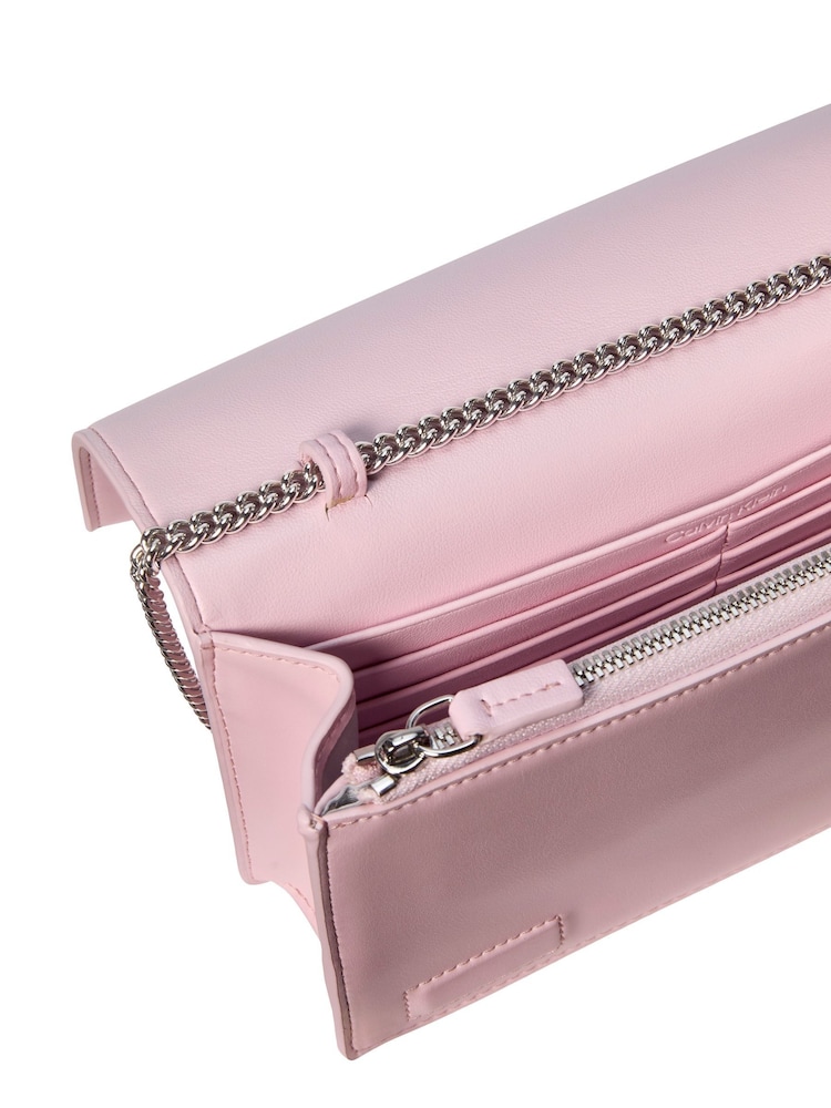 Calvin Klein Pink Monogram Chain Wallet - Image 3 of 3