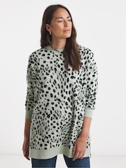 JD Williams Animal Side Zip Longline Sweatshirt - Image 2 of 4