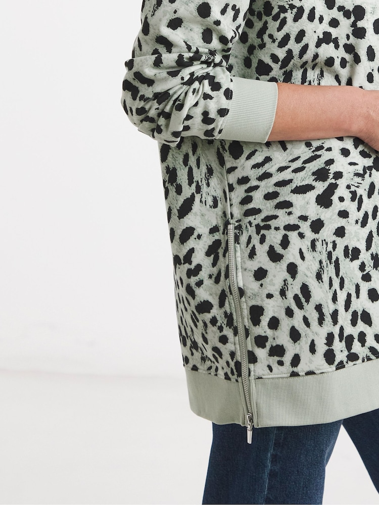 JD Williams Animal Side Zip Longline Sweatshirt - Image 4 of 4 JD Williams Animal Side Zip Longline Sweatshirt - Image 4 of 4