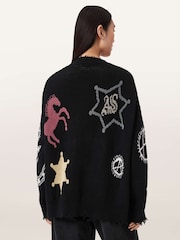 AllSaints Black Hester Cardigan - Image 4 of 6